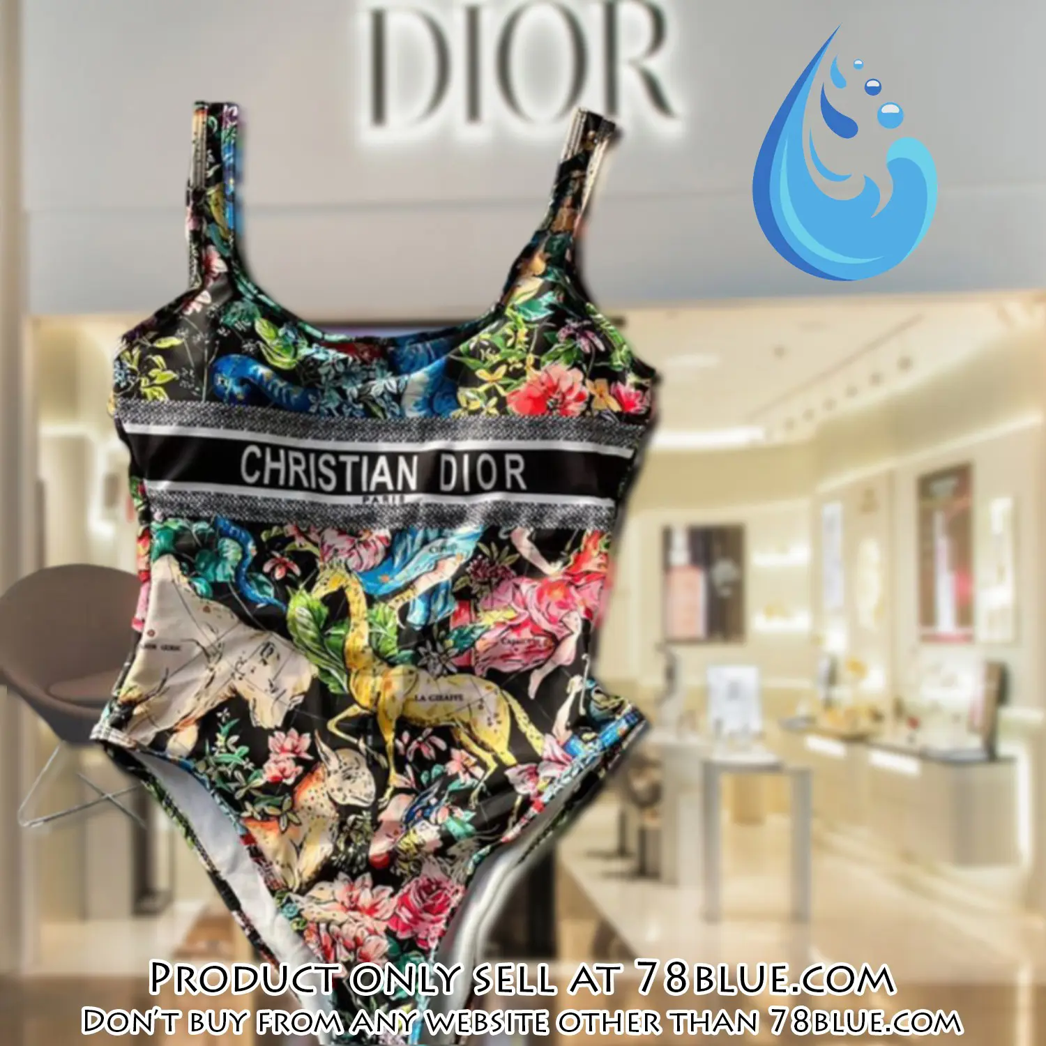 Christian dior swimwear beachwear one piece swimsuit osw1044 78b2011093